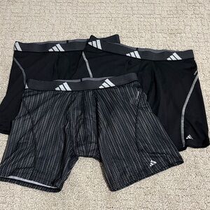 Adidas Men's Performance Mesh Black and Gray Boxer Briefs